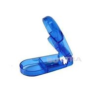 mini portable medicine pill holder tablet splitter divider easily divide large or small pills caplets vitamins or supplements