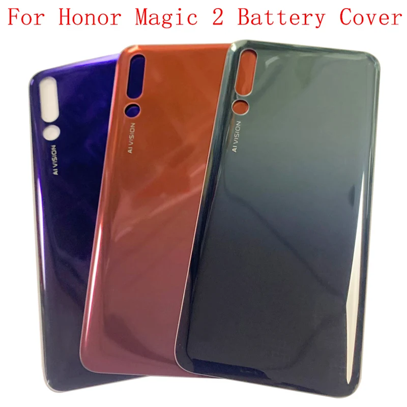 

Battery Cover Back Glass Panel Rear Door Housing Case For Huawei Honor Magic 2 Battery Cover with Camera Lens Frame Logo