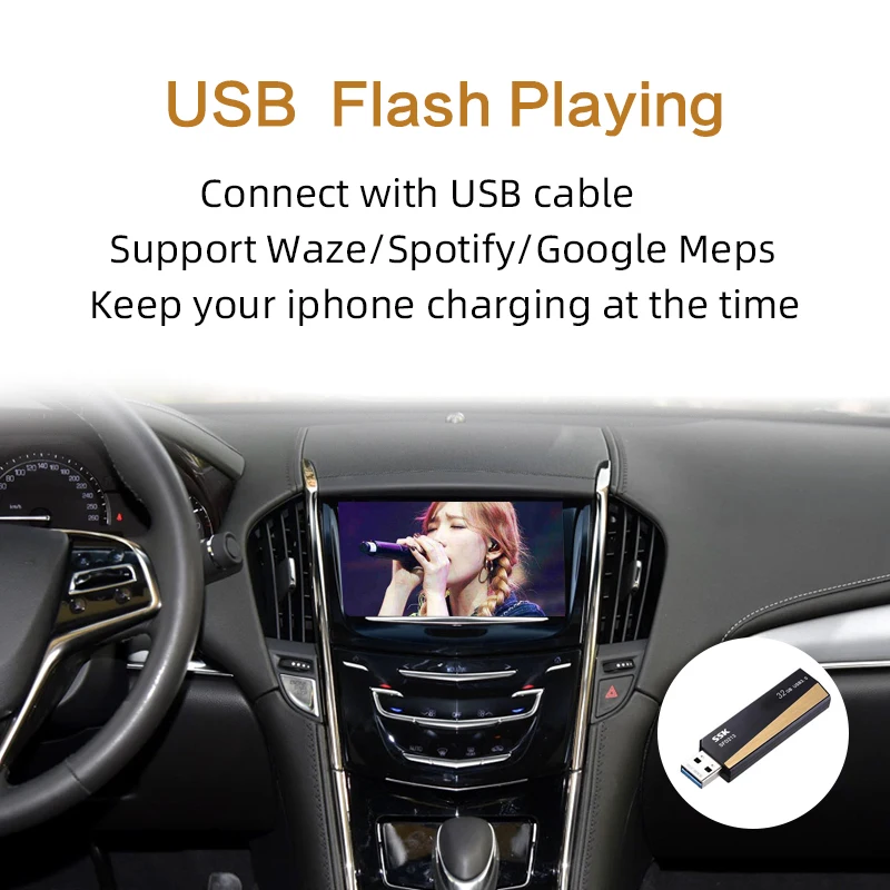 Sinairyu беспроводная Apple Carplay для Cadillac XTS ATS SRX CTS XT5 2014 2019 Android автоматическое зеркало в