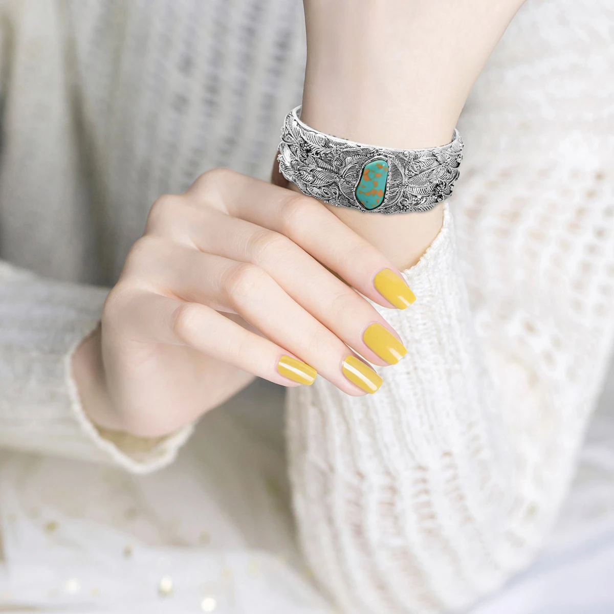 Богемный Браслет Ретро Открытый браслет на запястье женские регулируемые