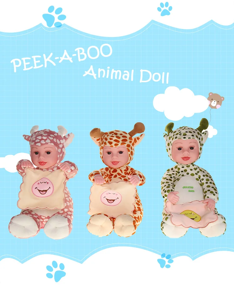 Peek a Boo говорящее животное кукла играть в прятки мягкие игрушки милый мультфильм животное игрушка электрическая музыкальная игрушка Подарки для детей