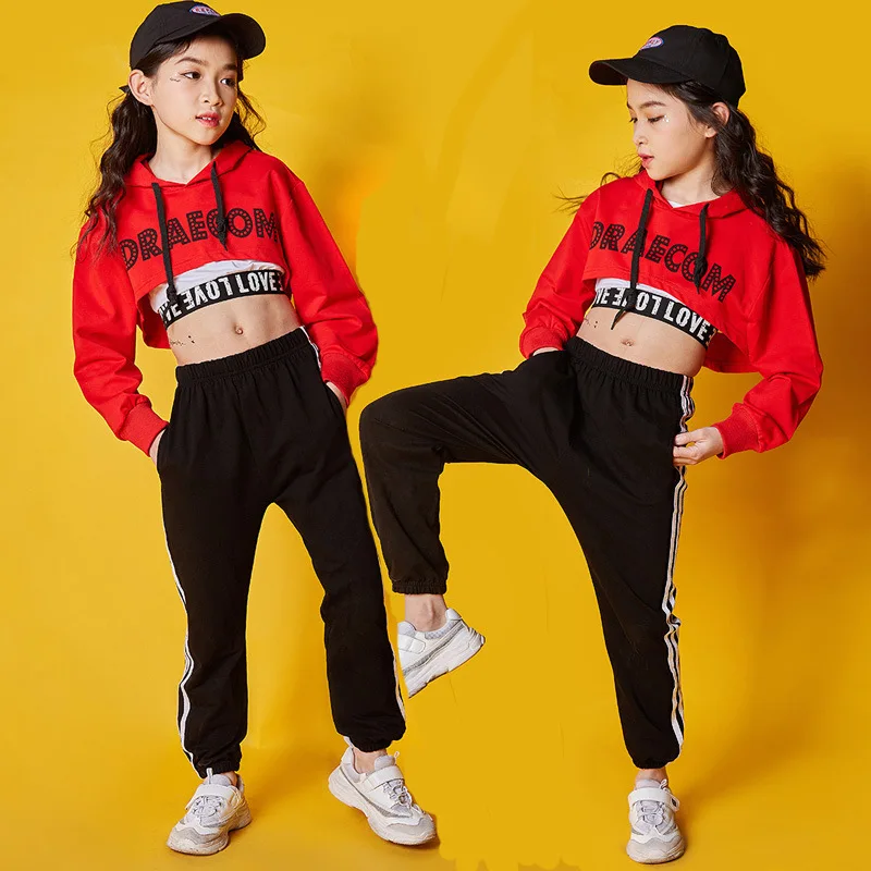 Комплект летней одежды для девочек с длинными рукавами костюмы джазовых танцев