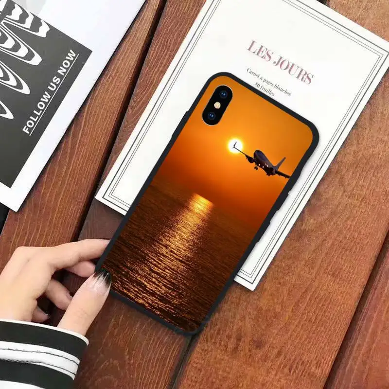 

Fly travel cloud Aircraft Airplane Phone Case for iPhone 11 12 mini pro XS MAX 8 7 6 6S Plus X 5S SE 2020 XR