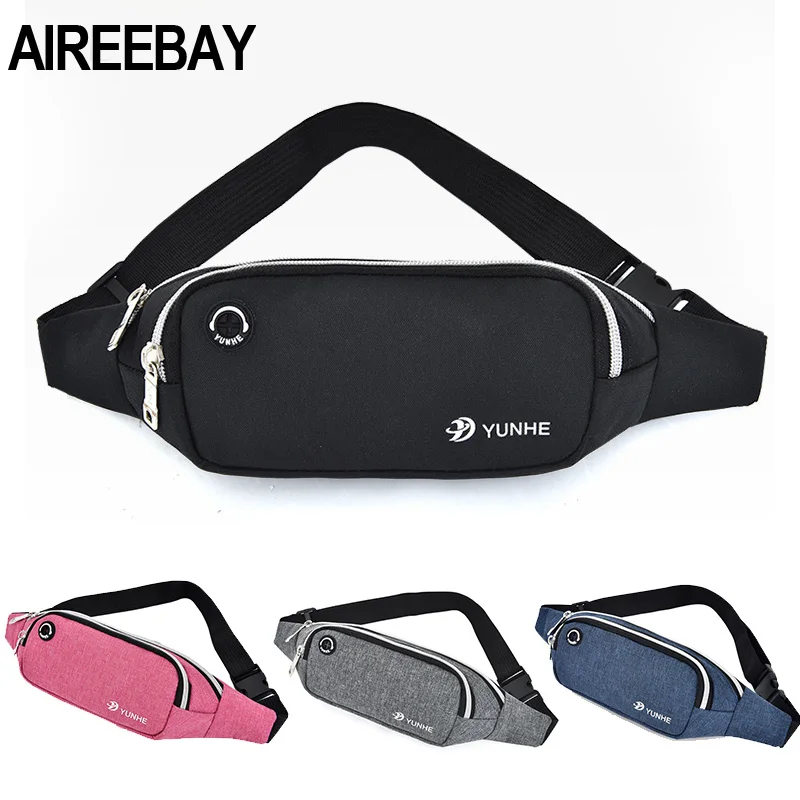 AIREEBAY поясная сумка для женщин, модная многофункциональная Мужская поясная сумка поясной сумки на бедрах, пояс для денег, дорожная сумка для бега, сумки для мобильных телефонов