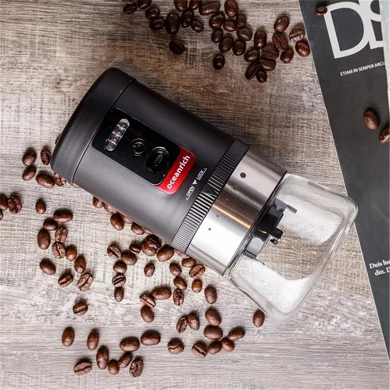 USB зарядка кофемолка электрическая портативная умная с пятиступенчатой