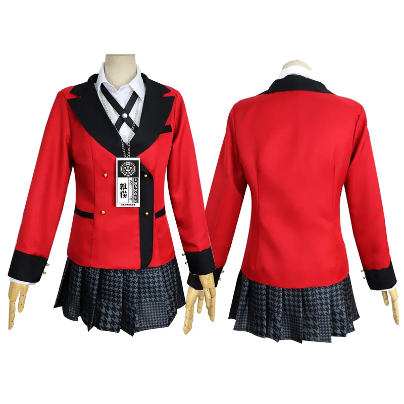 S 2XL Kakegurui Картежник Momobami Kirari Косплэй костюм для костюмированной вечеринки по
