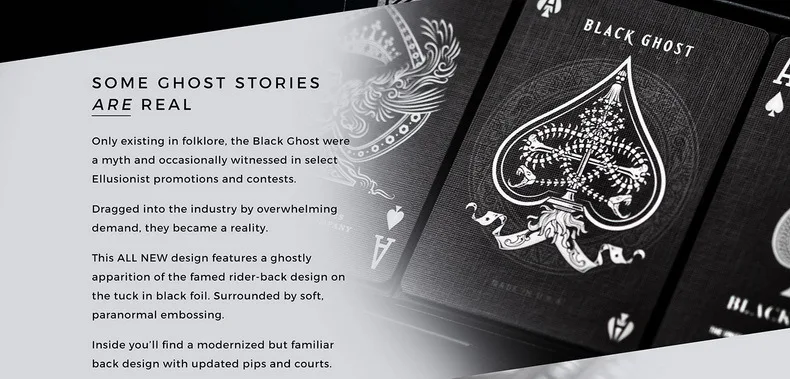 Велосипед черный призрак наследие издание игральные карты Ellusionist колода USPCC