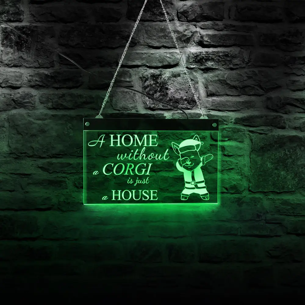 Дома без корги-это просто дом меняющий цвета акриловый светодиодный неоновый