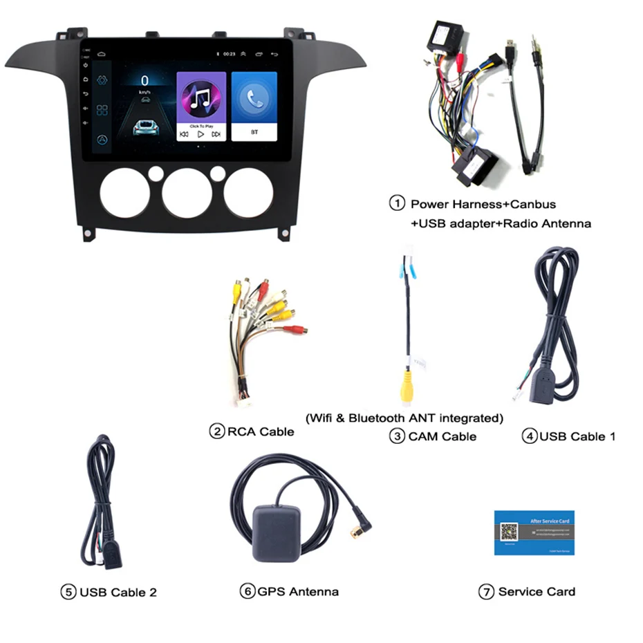 Горячая продажа 9 дюймов 2.5D IPS HD сенсорный экран Android 8 1 NAVI для Ford S-Max 2007 2008 с Bluetooth USB