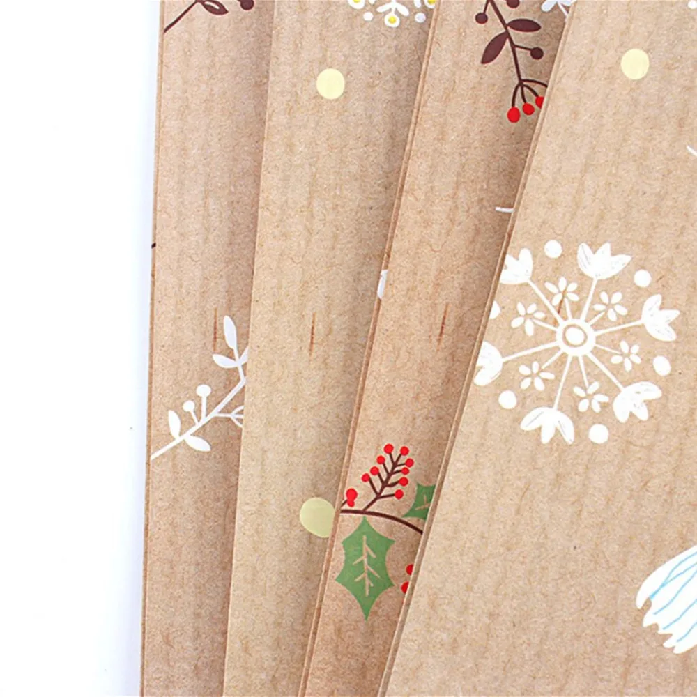 4pcs Mixed Christmas Gift Bags Santa Sacks Kraft Paper Bag for Wedding Decor Party Favor Box Packaging Guests | Дом и сад