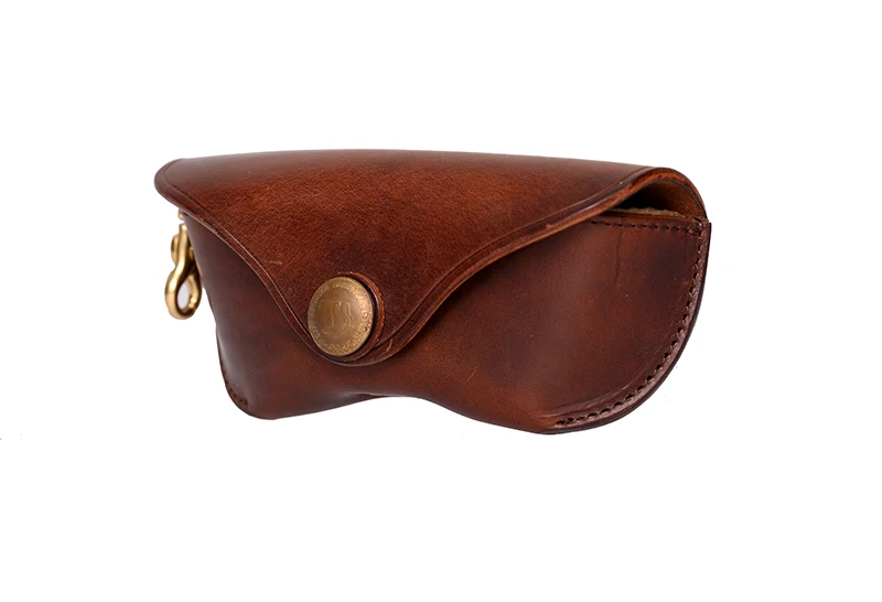 Кожаный винтажный Чехол унисекс кошельки для солнцезащитных очков из дубленой