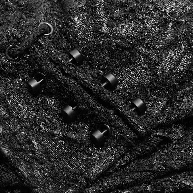 Мужской Готический винтажный вязаный кардиган в стиле панк-рейва Свободный с