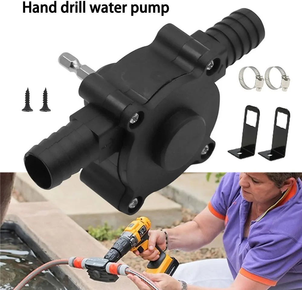 

Portable Electric Drill Pump Diesel Oil Fluid Water Pump Mini Hand Self-priming Liquid Transfer Pumps Home Garden Outdoors