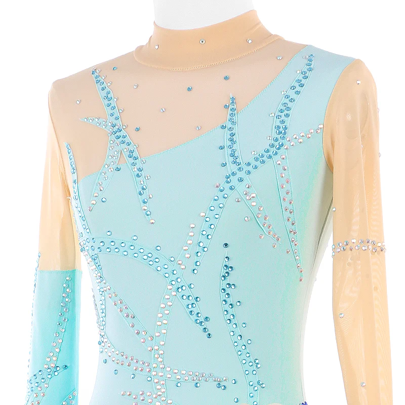 ZAGITOVA платье для фигурного катания женщин и девочек сетчатая юбка на коньках