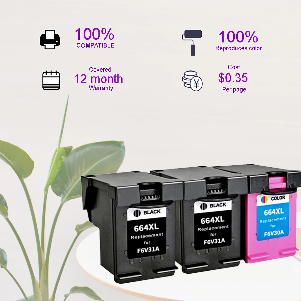 2BK + 1C совместимый для HP 664 664XL чернильный картридж Deskjet 1115 2135 3635 2138 3636 3638 4535 4536 4538 4675