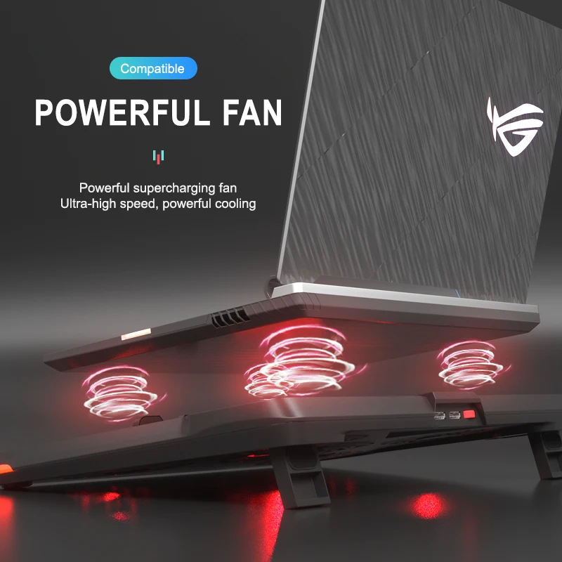 Охлаждающая подставка для ноутбука игровой кулер с пятью вентиляторами и 2