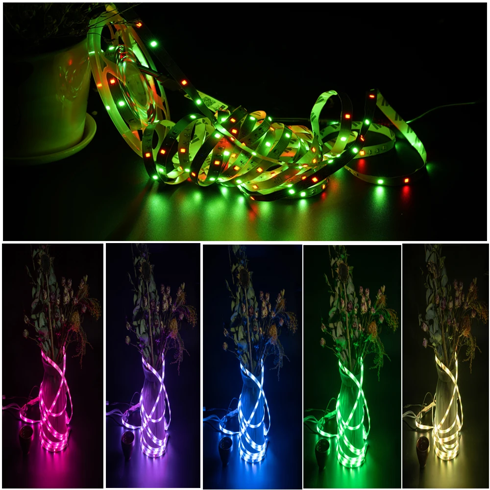 

LED Light Strip Lights Waterproof Bluetooth Control WIFI RGB 5050 Lighting Remote Ribbon 5M 10M 20M String Tape Diode Background
