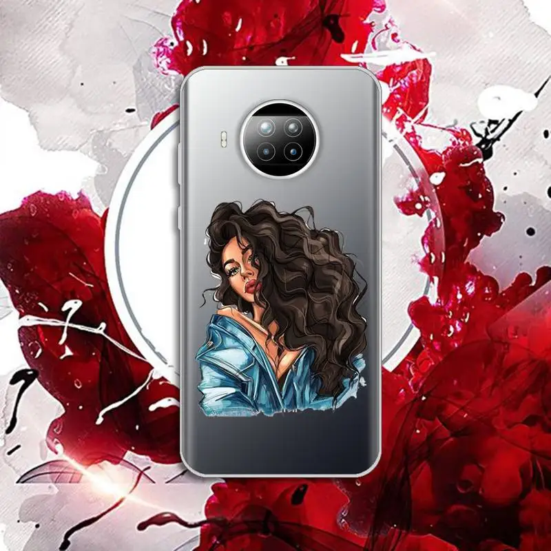 

VOGUE Princess Girl Female Phone Case Transparent for Xiaomi mi Redmi note 10 t 8 9 pro lite 11 Samsung S 8 9 10 20 plus ultra