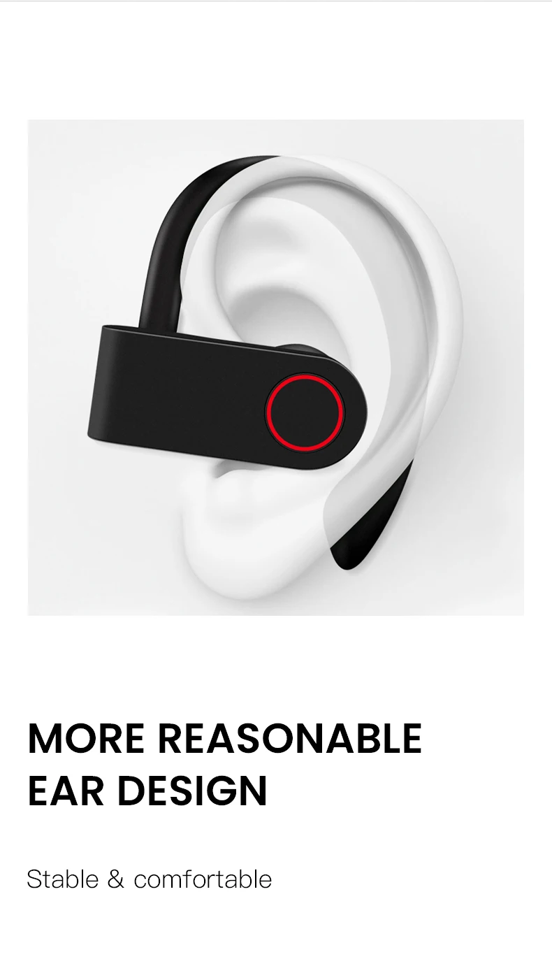 Caletop, настоящие беспроводные наушники, TWS, Bluetooth, наушники 5,0, с зарядным устройством, спортивные, с крючком, Bluetooth наушники для iphone, xiaomi
