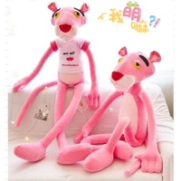60 100cm pink panther stuffed plush doll high quality giant baby toys plaything cute naughty leopard home decor girl gift