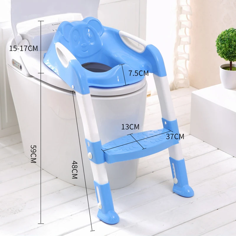 Folding Infant Potty Seat Urinal Backrest Training Chair with Step Stool Ladder for Baby Toddlers Boys Girls Safe Toilet Potties enlarge