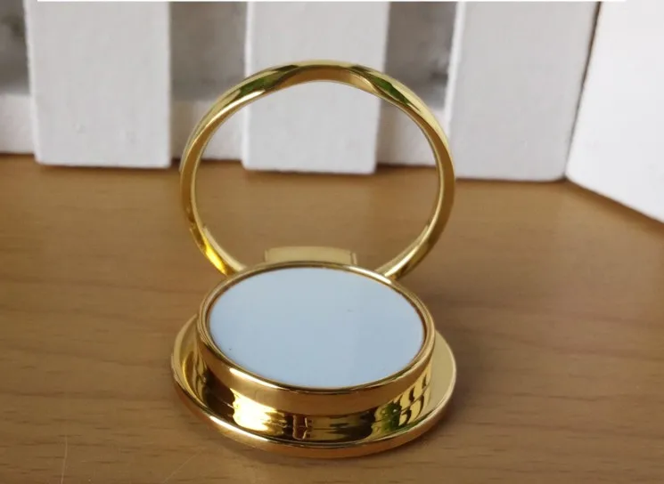 Gold 10 шт./лот, металлическое кольцо на палец, подставка для мобильного телефона, смартфона, держатель для сублимационной печати чернил - Цвет: Gold