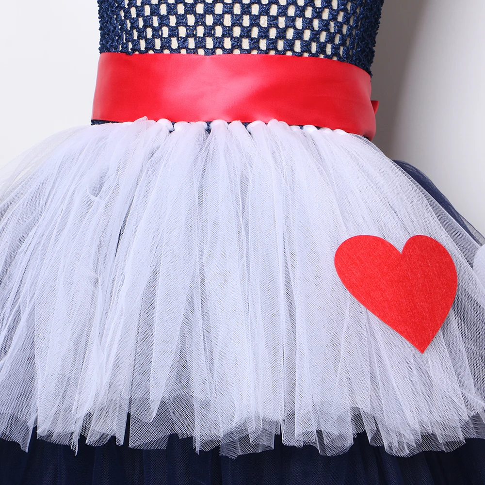 Платье-пачка для девочек в горошек темно-синее белое | Детская одежда и обувь