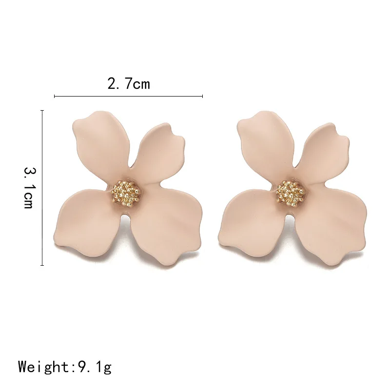 Новый корейский Стиль клипсы для женщин Новая мода розовый цветок красного цвета