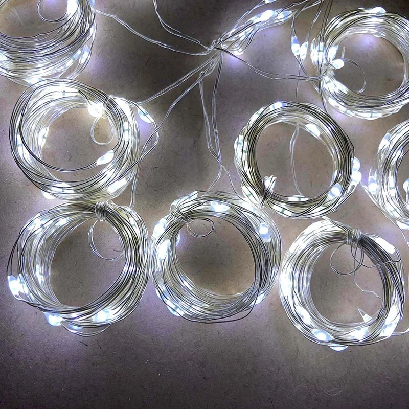 200LED рождественское освещение для вечеринок вечерние свадебные занавес «Волшебный свет» USB струнная лампа пульт дистанционного управления батарея освещение