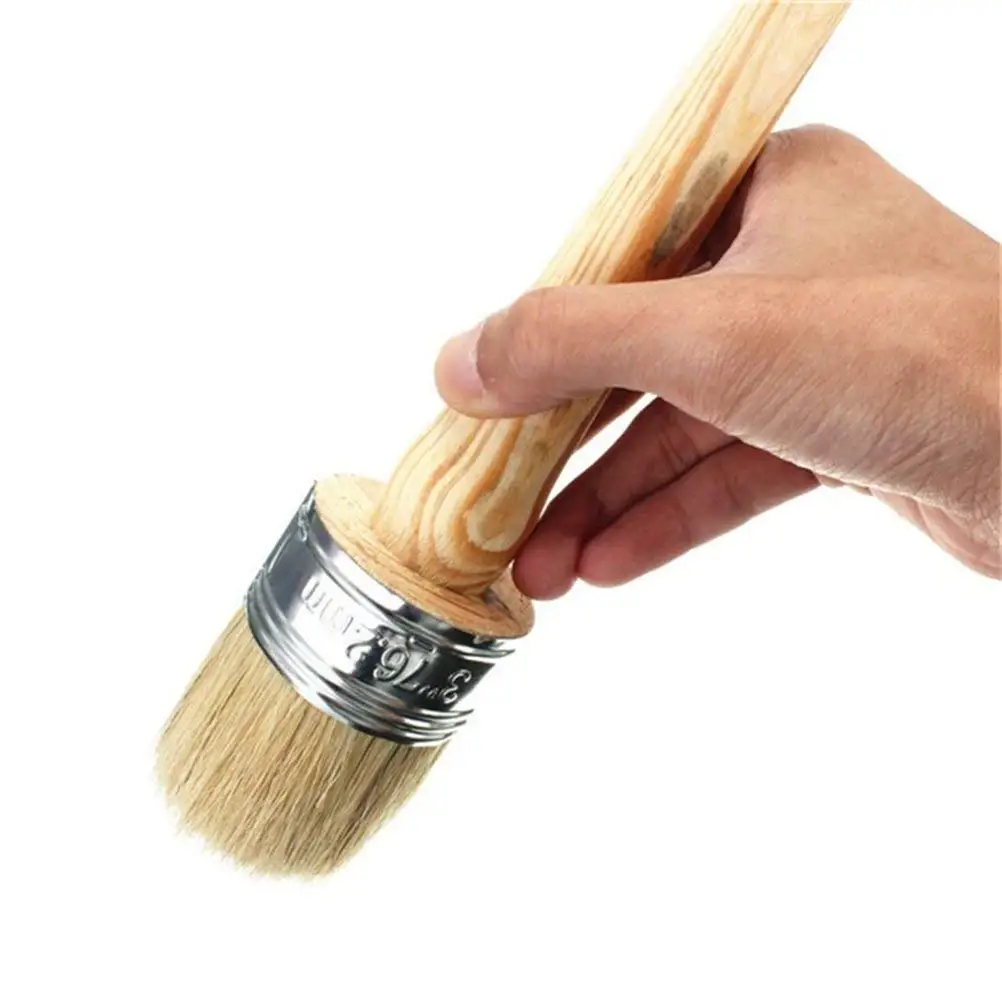 

2021 New Paint Wax Brush for Painting or Waxing Furniture, Stencils Folkart Home Decor Wood Large Brushes with Natural Bristles