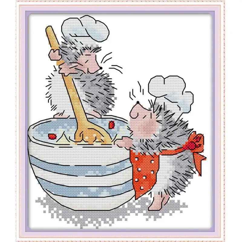 Joy Sunday картина украшение для кухни животное вышивка крестиком мультяшный декор