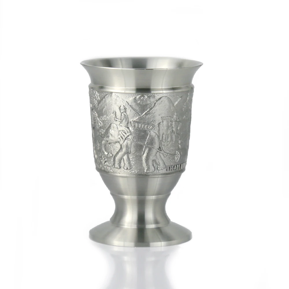 Восточная Оловянная чашка для ликера чистая жестяная 97% Бессвинцовая BB3 ручная