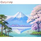 Cherry картина по номерам с изображением заснеженной горы холст для рисования 60x75 см кадров Декорации для ландшафтного дизайна, hoom Gatyztory своими руками акриловый набор