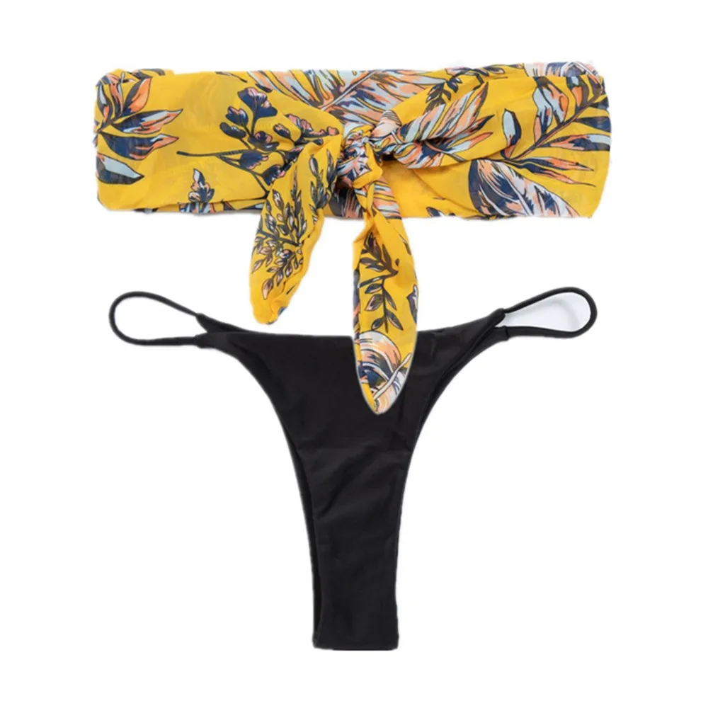 JAYCOSIN 2020 новинка сексуальное бикини для девочек пуш ап с принтом купальник