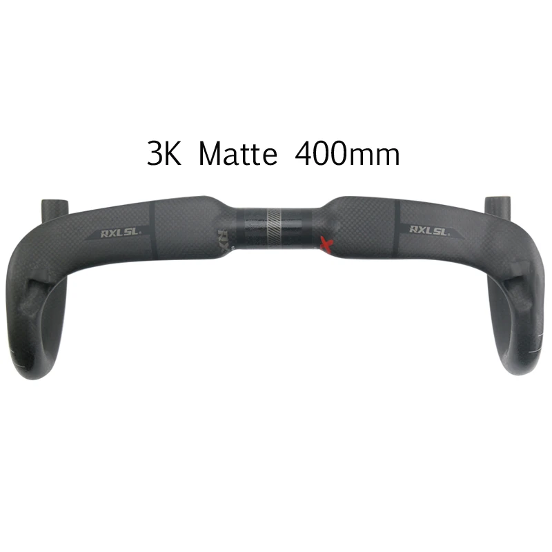 3K Matte 400mm Руль для шоссейного велосипеда RXL SL велосипедный руль 31,8 Черный UD/труба из углеродистого волокна 3K Матовая падения руль 400/420/440 мм шоссейный углеродный руль - Цвет: 3K Matte 400mm