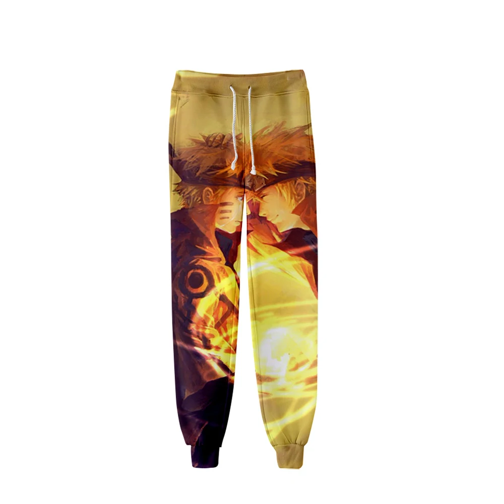 Уличные женские и мужские штаны с 3D принтом аниме Наруто уличные летние