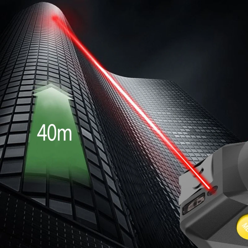 Лазерный цифровой дальномер рулетка измеритель расстояния 40 м + 5 100 Круглый ролик