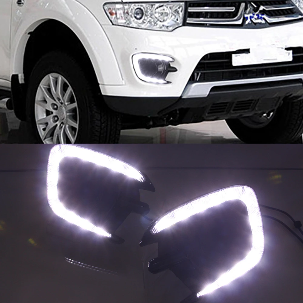 Автомобильные мигающие фары для Mitsubishi Pajero Sport 2013 2014 2015 глянцевый стиль 12 В