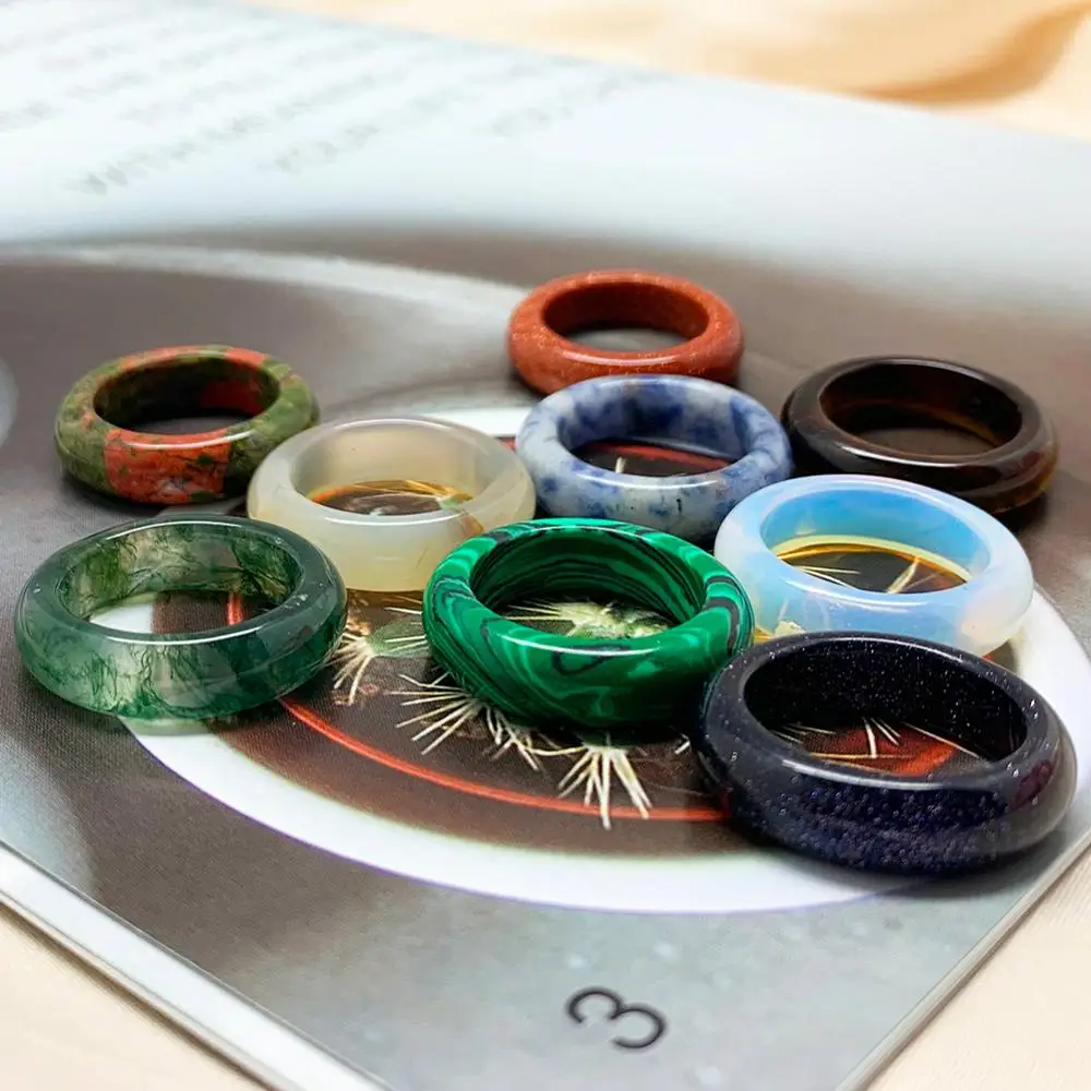 Momiji кольцо из настоящего натурального камня для женщин Опал тигровый глаз