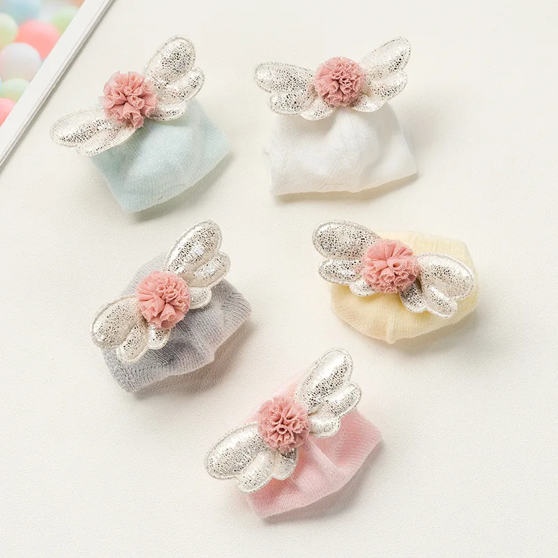 Girls Baby Socks Thin Cotton With Wings Non-slip Newborn Children | Детская одежда и обувь