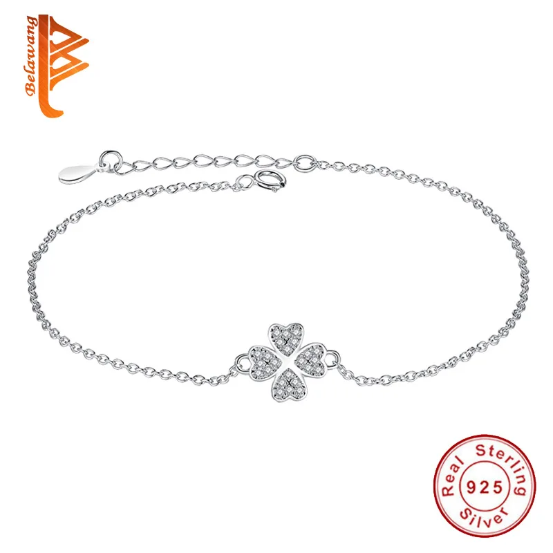 Женский браслет цепочка из серебра 100% пробы с фианитом|bracelets female|sterling silver chain