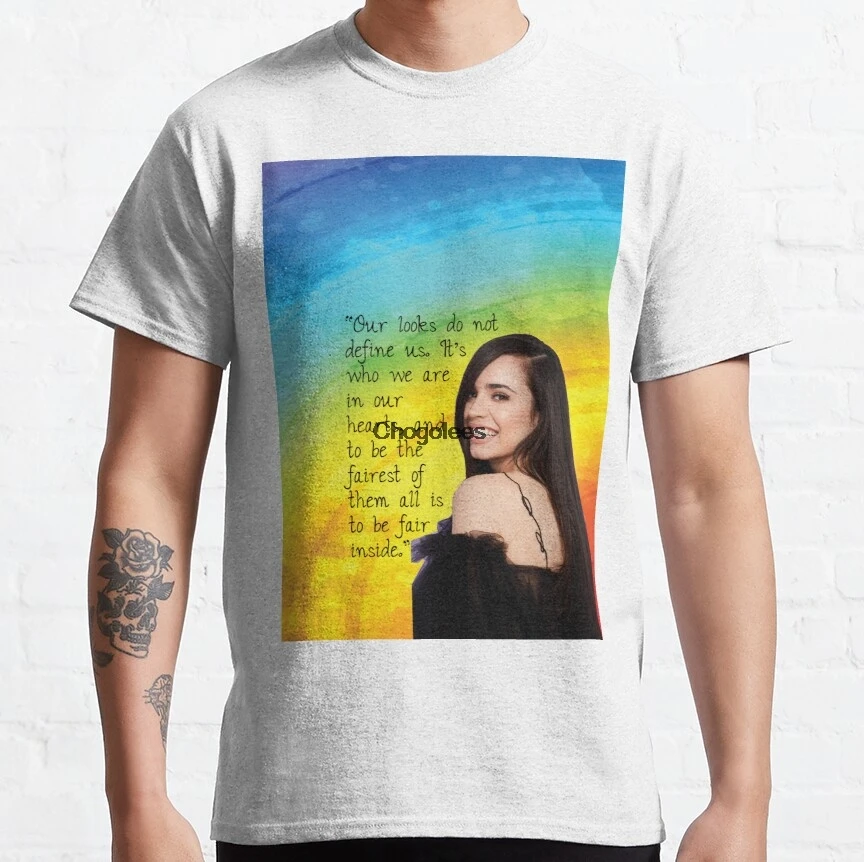 

Men Tshirt Sofia Carson Rainbow Quote Women t shirt