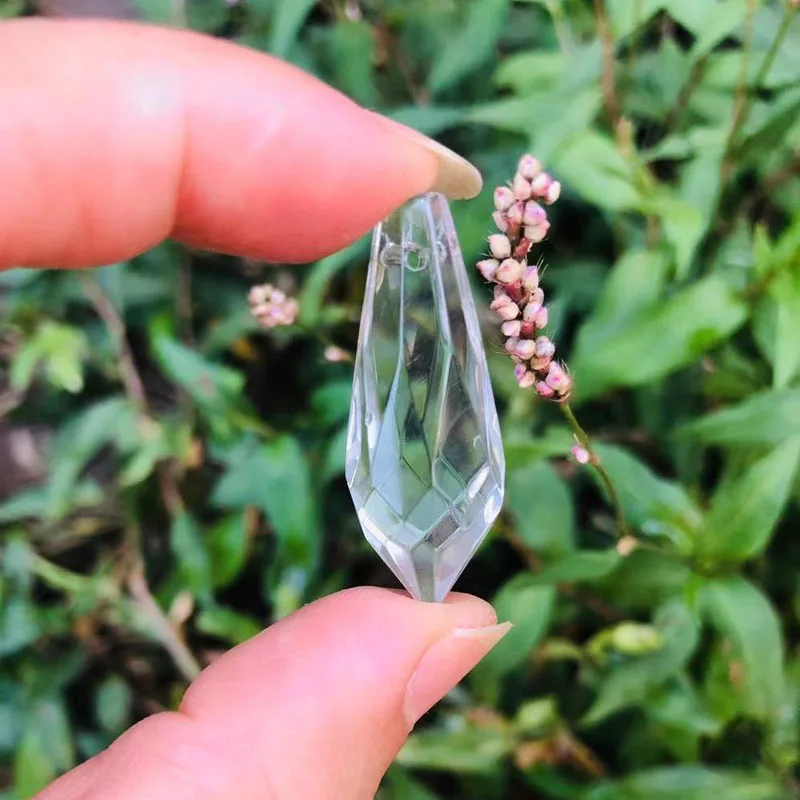 38 мм 65 шт. прозрачные маленькие хрустальные бусины в виде сосулек подвески для