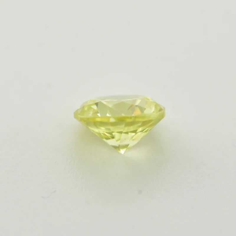 

100PCS 0.83mm Olive yellow circular loose Zirconia cubic high quality bright cutting Synthetic gemstone Jewelry DIY