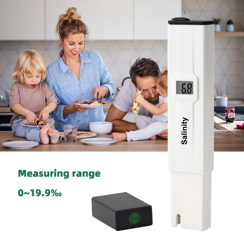 Цифровой измеритель солености 0-19 9 водонепроницаемый Высокоточный тестер для