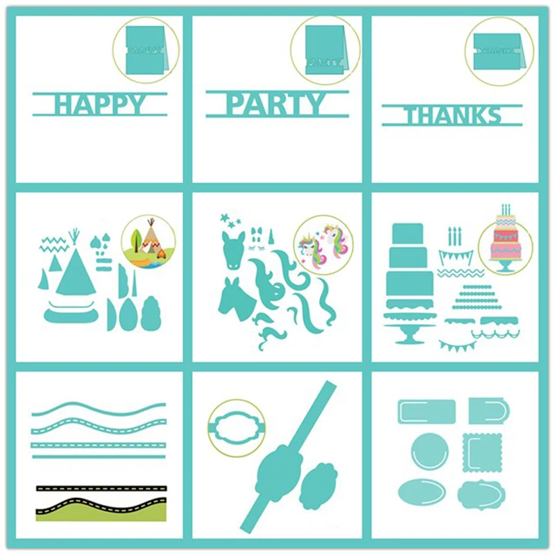 Металлические пресс-формы слова счастливая Вечеринка спасибо капитал кемпинг