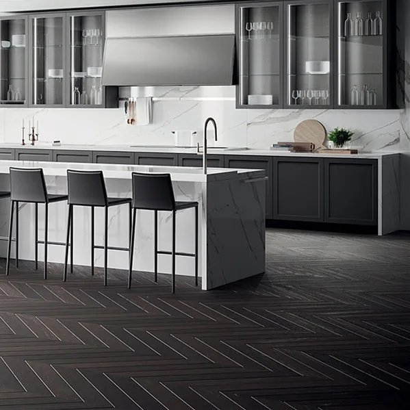 Кухонные шкафы HPL хорошего качества от китайского производителя ламинированные