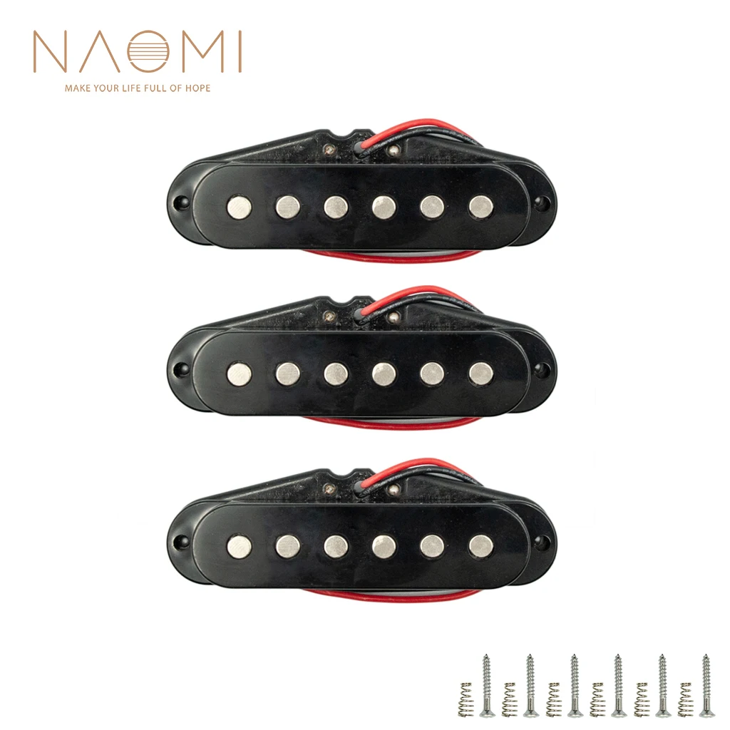 NAOMI 3 шт. 50 мм гитарные пикапы с одной катушкой электрогитара для