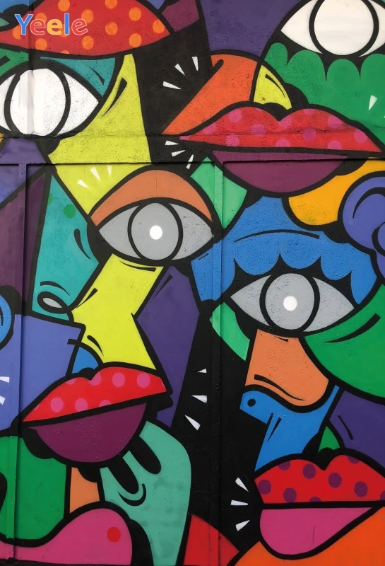 Yeele абстрактные глаза рот граффити стены фотографии фоны персонализированные