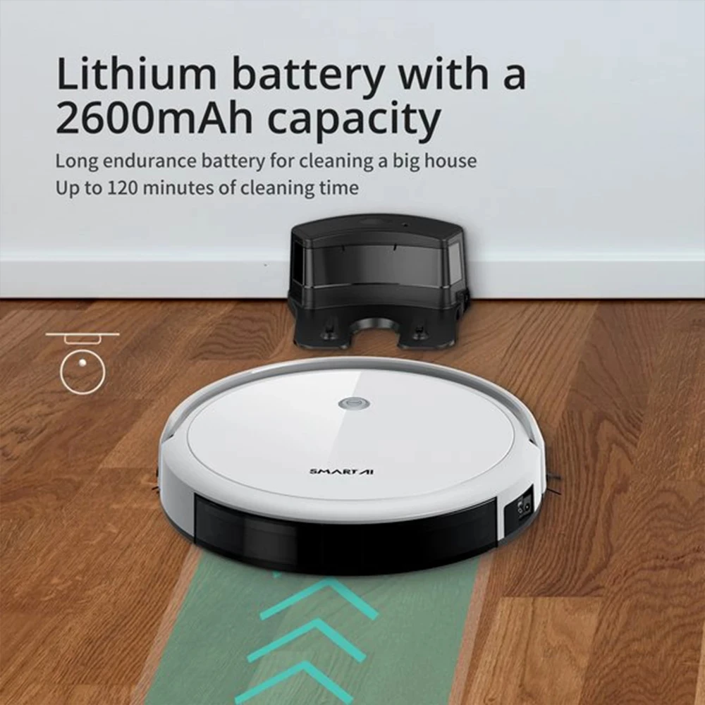 Робот пылесос SmartAI G50 2600Pa подходит для напольных ковров чистка волос домашних